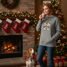 Christmas Pup Couple Hoodie - Grey