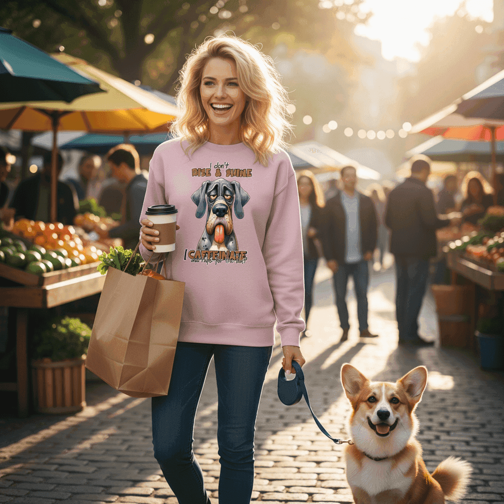Rise n Shine Crewneck - Cozy Morning Sweatshirt - Purrfect Pet Haven