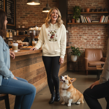 Comfort Colors Decorated Whimsy Pup Hoodie - Ivory - Lifestyle