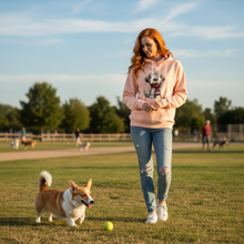 Comfort Colors Whimsy Dog Scarf Hoodie - Peachy - Lifestyle