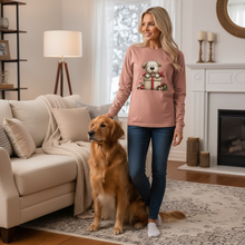 Comfort Colors Whimsy Pup Present Long Sleeve - Terracotta - Lifestyle