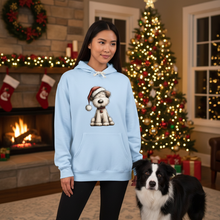 Comfort Colors Whimsy Santa Hat Hoodie - Hydrangea - Holiday Lifestyle