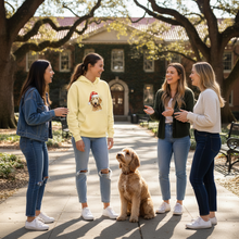 Comfort Doodle Hoodie - Campus with Golden Doodle