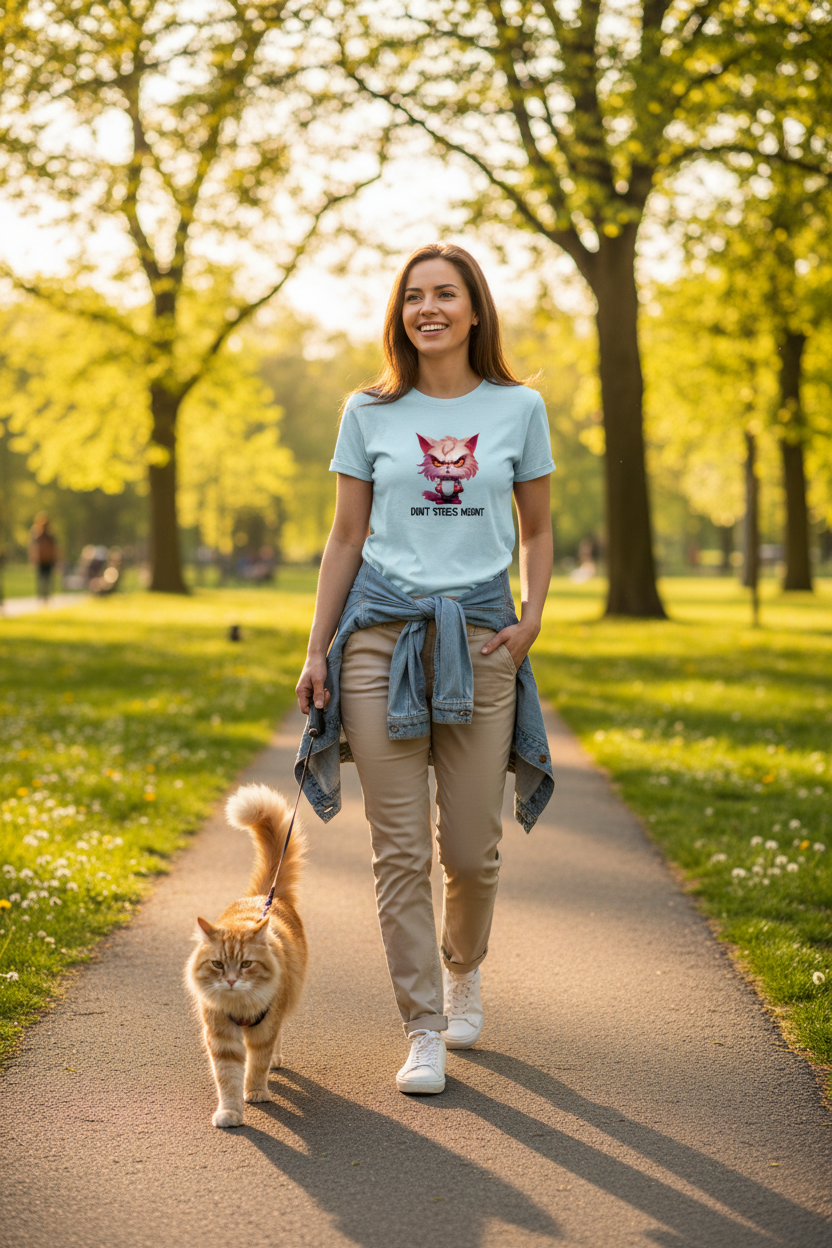 Comfort Stress Meowt Tee lifestyle image - slot 2