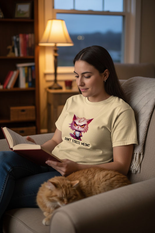 Cat T-Shirt - Stress Meowt Comfort Colors Tee - Purrfect Pet Haven