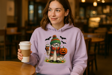 Cute Ghost Coffee Pumpkin Scene image 1