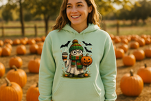Cute Ghost Coffee Pumpkin Scene image 2