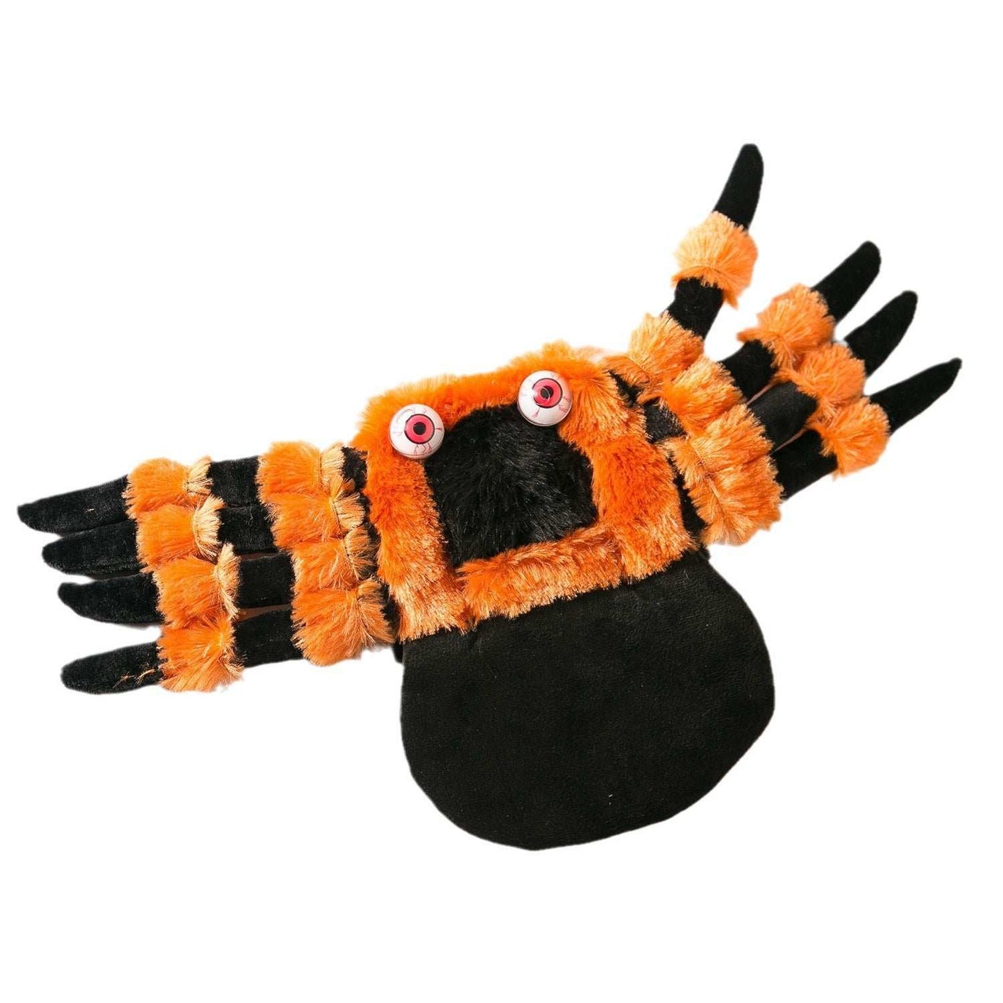 Cute Plush Spider Costume for Pets with Vibrant Orange and Black Colors