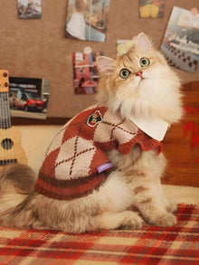 Argyle Pattern Pet Sweater