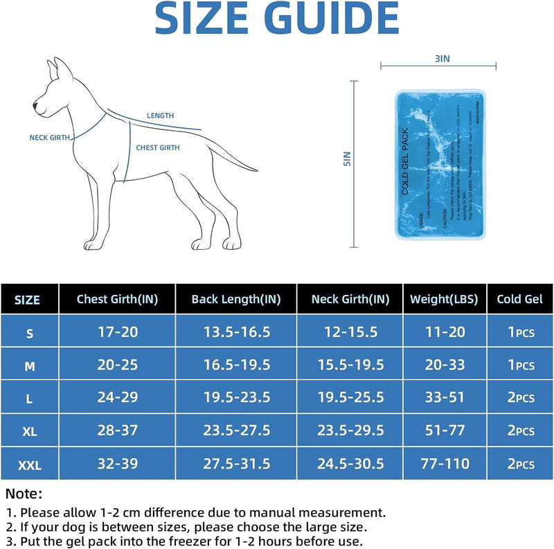 Dog Cooling Vest With Ice Packs, Reflective Adjustable Cooling Vest For Dogs With Leash Ring For Hot Weather Cooling Harness For Large Medium Dogs Grey