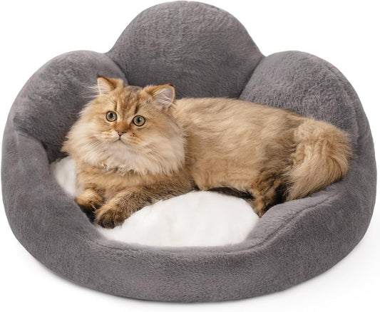 Flower-Shaped Pet Bed - Fluffy Washable Couch for Cats & Small Dogs