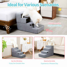 Dog Steps for High Beds - 4-Step Foam Pet Stairs - Purrfect Pet Haven