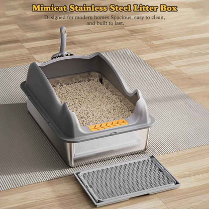 Stainless Steel Cat Litter Box - Large Rust-Free - Purrfect Pet Haven