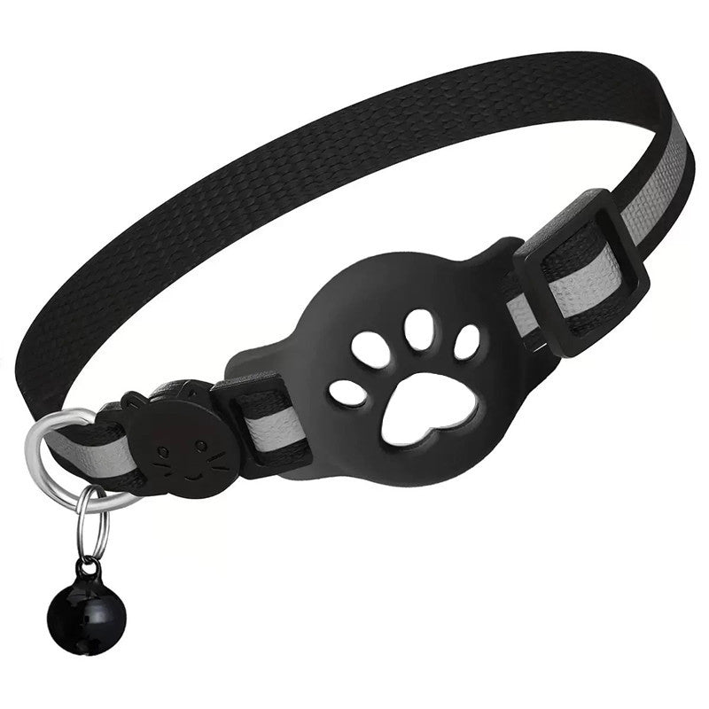 Paw Prints Tracker - Cat Collar with AirTag Holder - Purrfect Pet Haven