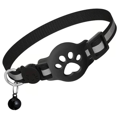 Paw Prints Tracker - Cat Collar with AirTag Holder - Purrfect Pet Haven