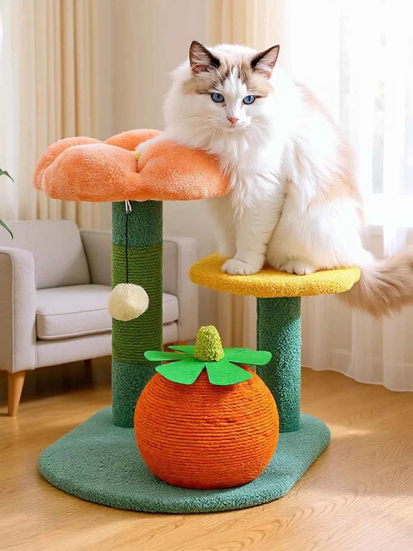 Soft Plush Cat Scratching Post