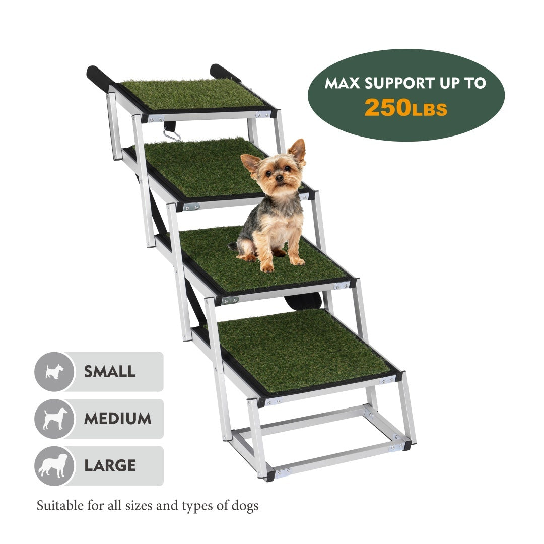 Foldable Dog Ramp for Cars - Portable Stairs for Large Dogs 250lbs - Purrfect Pet Haven