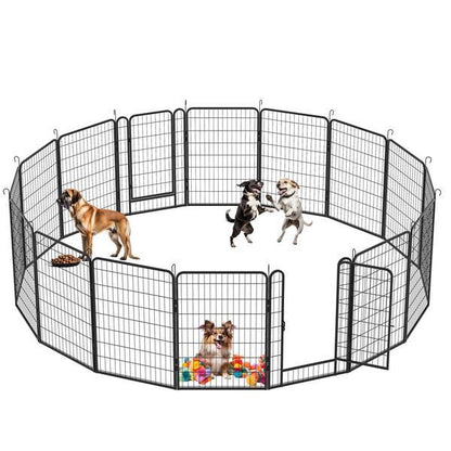 16 Piece Heavy Duty Metal Pet Sports Fence - Exercise Playpen