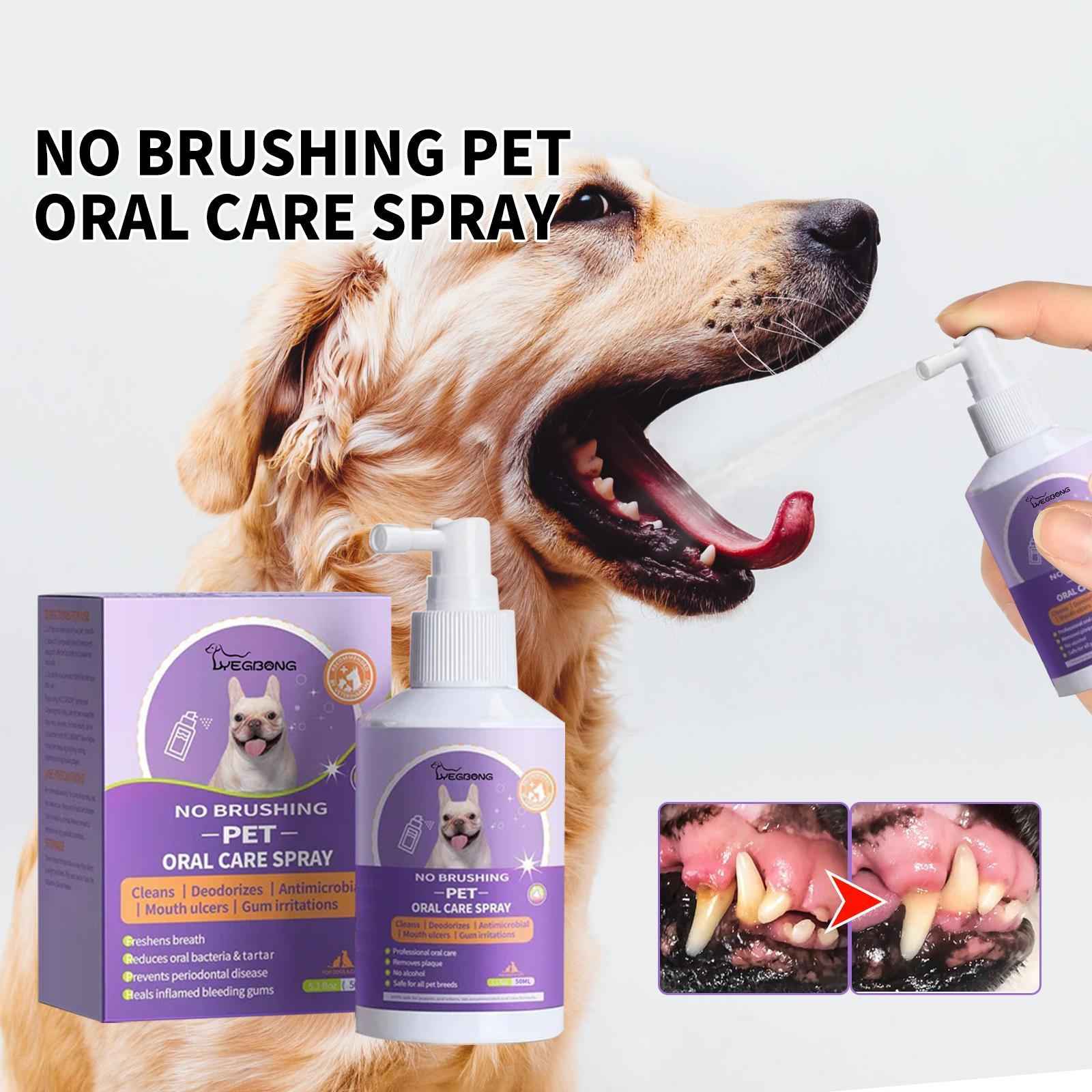 Pet Teeth Cleaning Spray - Natural Dental Care for Dogs & Cats - Purrfect Pet Haven