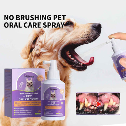 Pet Teeth Cleaning Spray - Natural Dental Care for Dogs & Cats - Purrfect Pet Haven