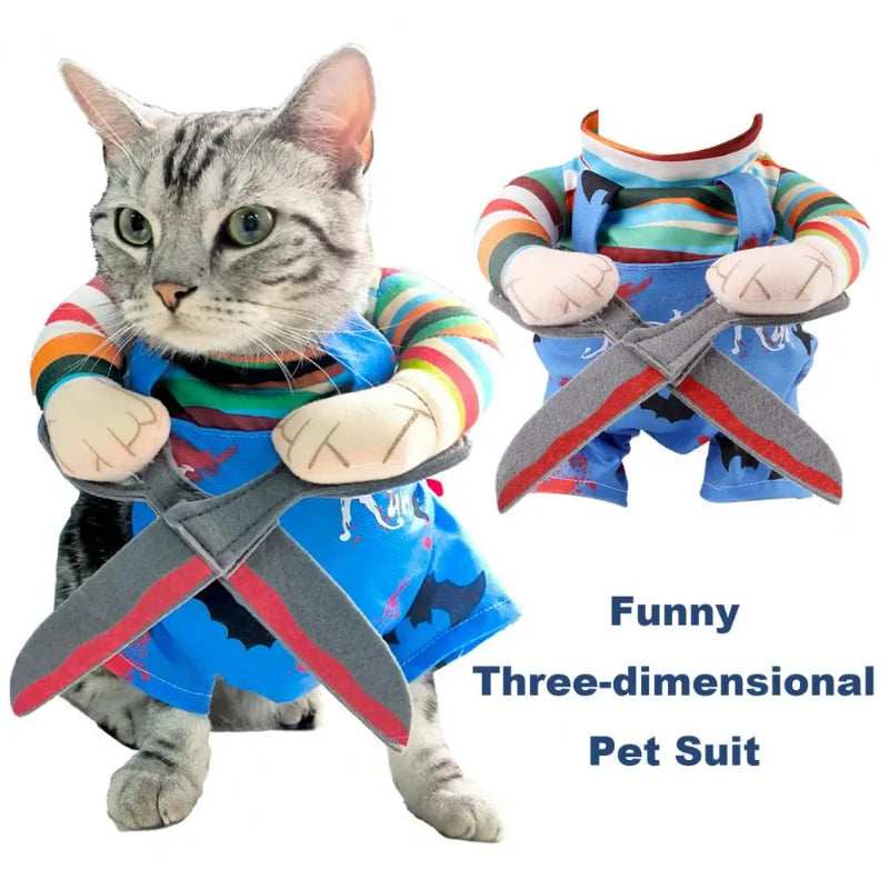 Adjustable Pet Halloween Costume - Funny Character Suit with Straps