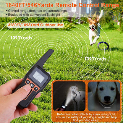 Dog Training Collar - 3280ft Range IP67 Waterproof 3 Modes - Purrfect Pet Haven