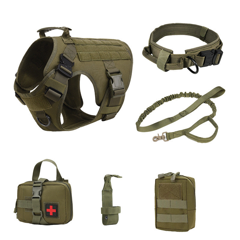 K9 Tactical Vest Set - 6-Piece Dog Training Battle Gear - Purrfect Pet Haven