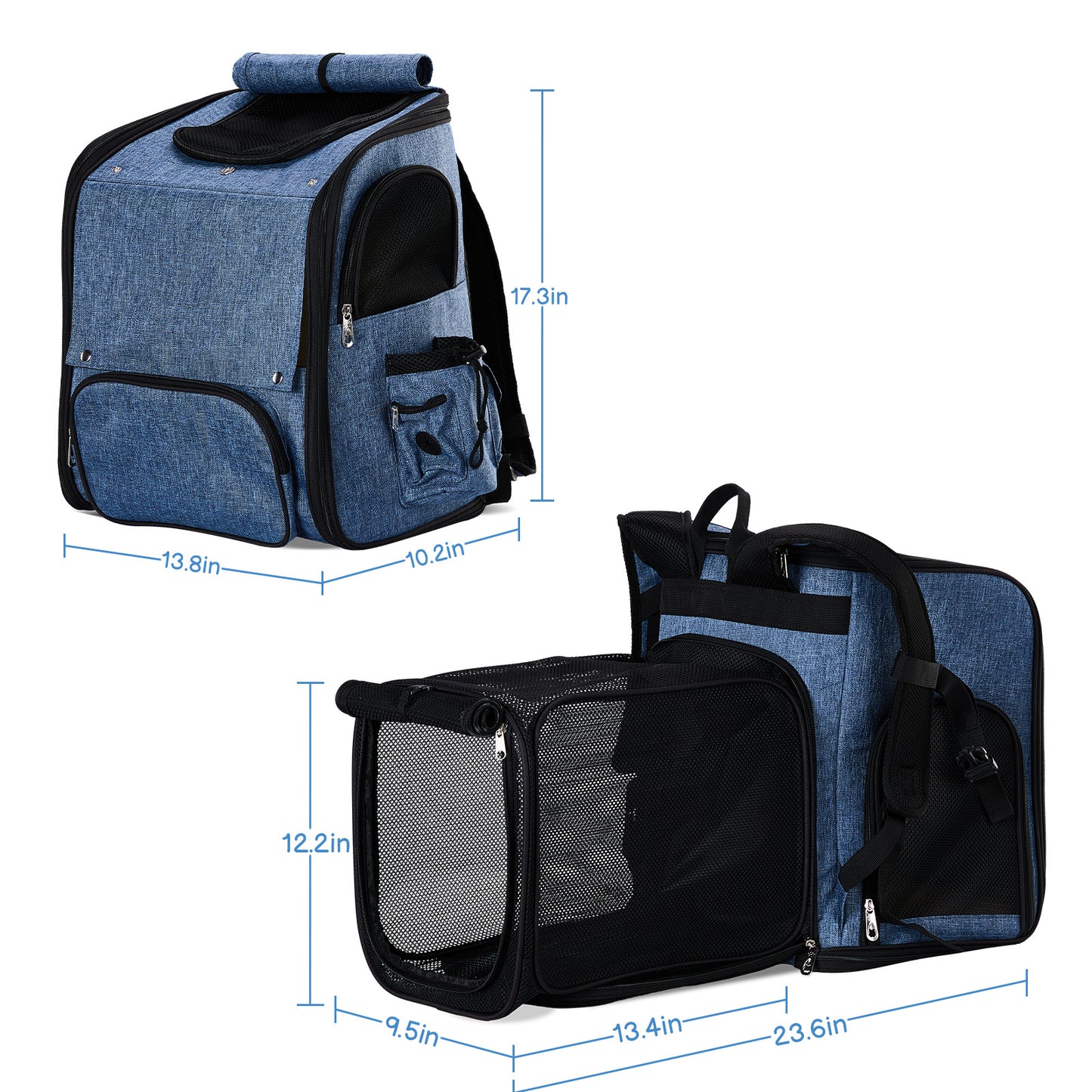 Adventure Pack Carrier - Expandable Backpack for Cats & Dogs - Purrfect Pet Haven