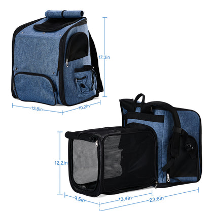 Adventure Pack Carrier - Expandable Backpack for Cats & Dogs - Purrfect Pet Haven