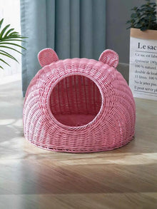 Rattan Pet Nest - Cute Pet Shaped Bed