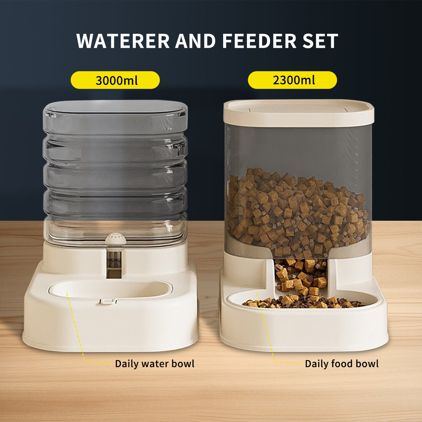 Pet Food & Water Dispenser - Automatic Self-Refilling - Purrfect Pet Haven