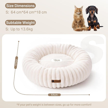 Donut Dog Bed - Calming Round Fluffy