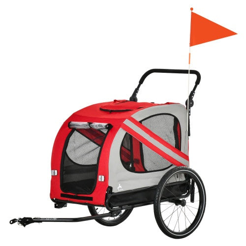 Pet Bike Trailer & Stroller - 2-in-1 for Small Dogs
