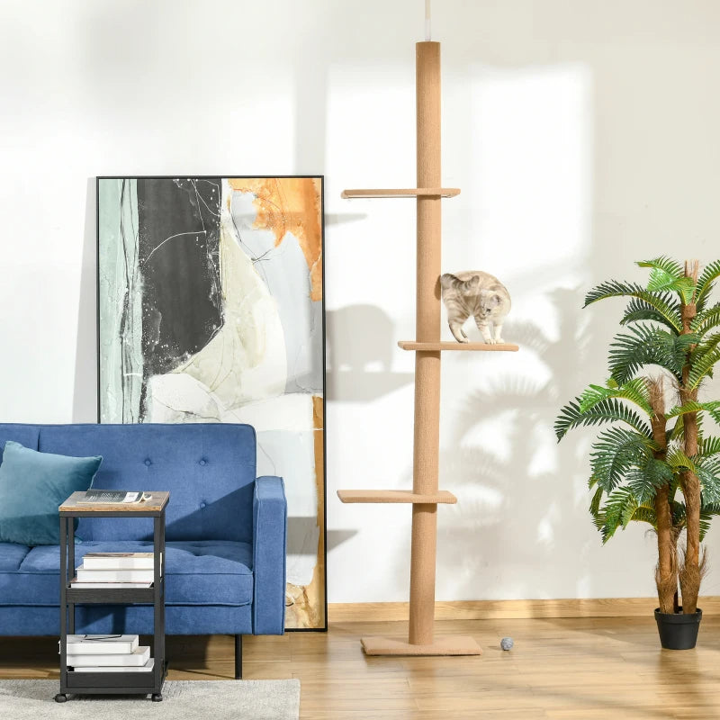 Cat Tree - Floor to Ceiling 8.5 Ft Climbing Tower - Purrfect Pet Haven
