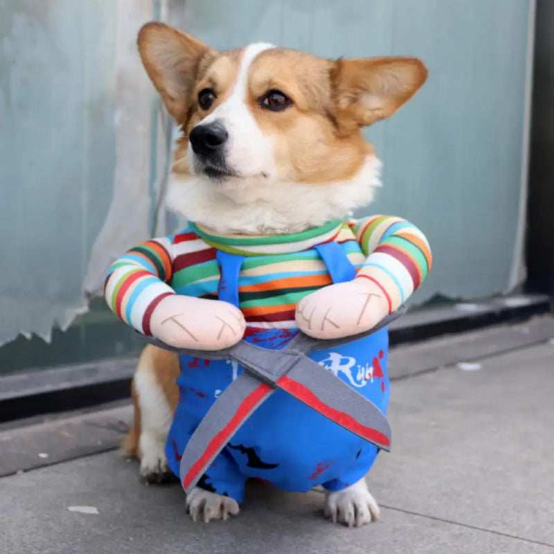Adjustable Pet Halloween Costume - Funny Character Suit with Straps