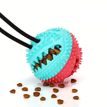 Interactive Suction Cup Tug Toy - Treat Dispensing Chew Toy for Aggressive Chewers