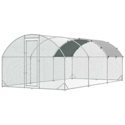 Large Metal Chicken Coop - Waterproof Dome Shaped Cover