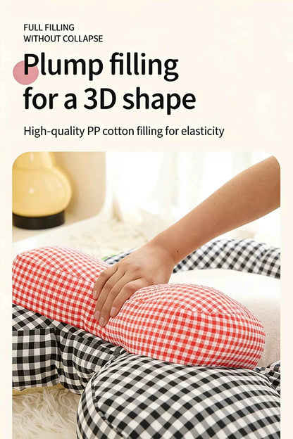 Cartoon Plaid Design Pet Mat with Bow