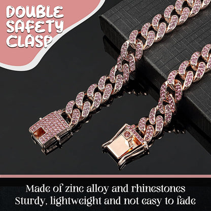 Dog & Cat Metal Chain Crystal Collar Necklace Pet Jewelry - Accessories For Small Medium Large Dogs & Cats