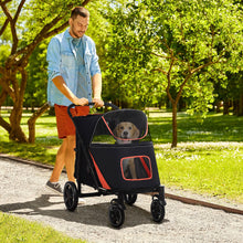 Large Dog Stroller - Foldable with 1-Click by PawHut