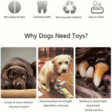Wefulfil Dog Chew Squeaky Toy benefits showing durable material cleaning teeth and easy to clean