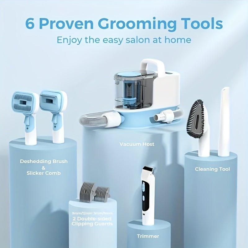 Dog Grooming Vacuum 5-in-1 Kit - 300W Strong Pet Grooming Vacuum For Dogs