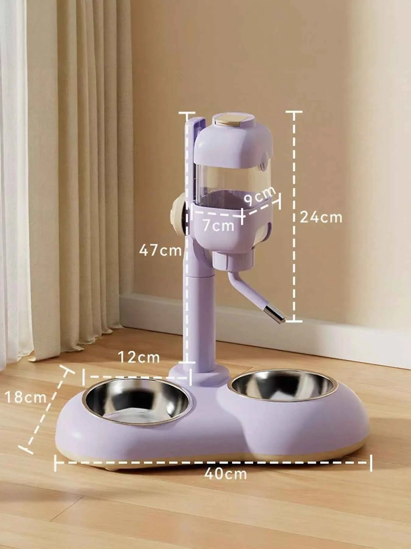 Automatic Pet Food and Water Dispenser Bowl