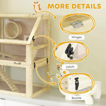 Wooden Hamster Cage - 3 Tier Detachable Bottom