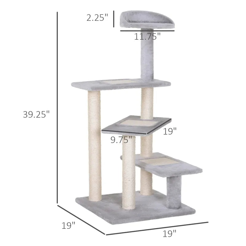 Cat Tree Spiral Staircase - 5 Level Climbing Tower with Perches