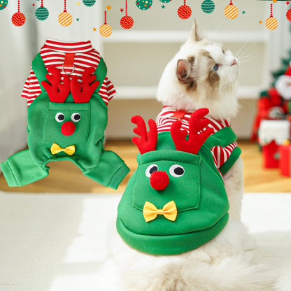 Christmas Reindeer Pet Costume - Dog & Cat Holiday Outfit