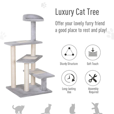 Cat Tree Spiral Staircase - 5 Level Climbing Tower with Perches