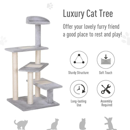 Cat Tree Spiral Staircase - 5 Level Climbing Tower with Perches