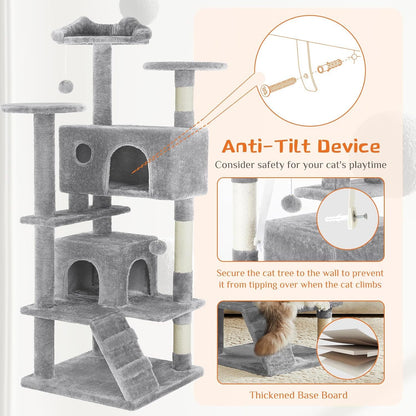 54 Inch Multi-Level Cat Tree Tower