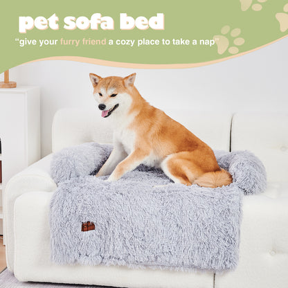 Dog Couch Bed Mat - Fluffy with Blanket